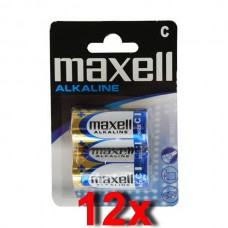 Maxell LR14 1,5V alkáli elem  gyűjtődobozban, 12 bliszter/doboz